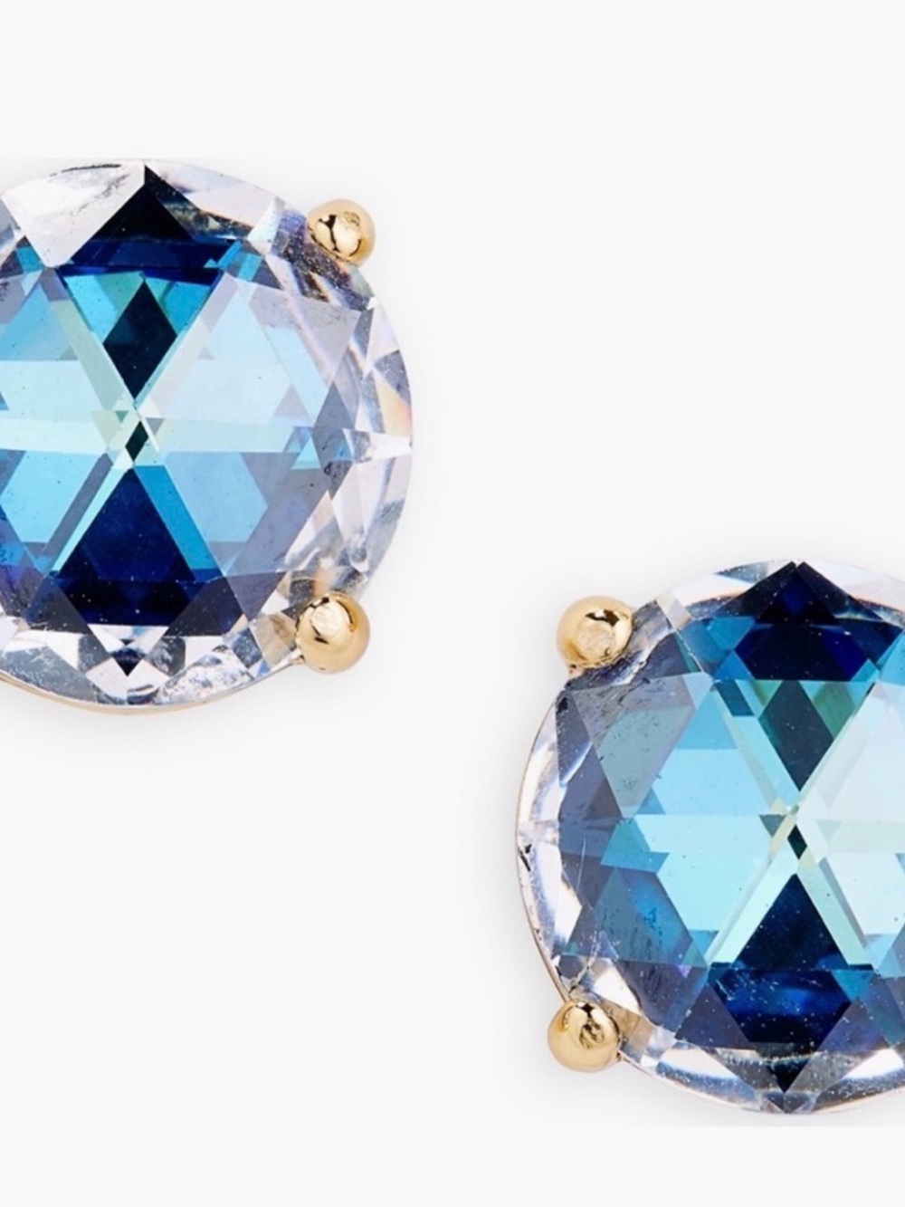 Kate Spade New York iridescent Blue Crystal Stud Earrings *nwt - Picture 3 of 4